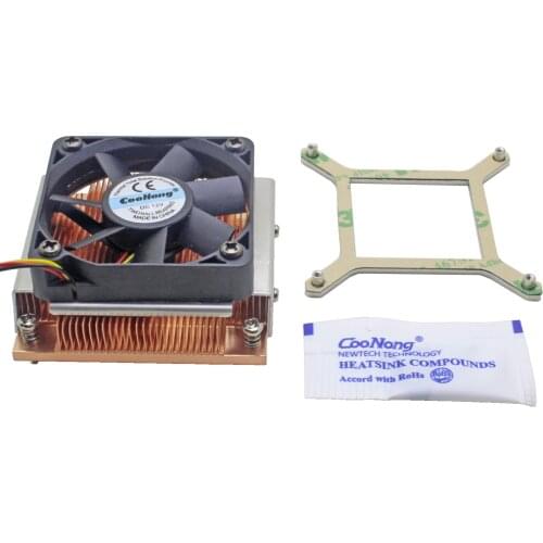 1U Server CPU Cooler Copper heatsink cooling fan for Intel Core PGA988 989 Computer Mobile Processor Active cooling