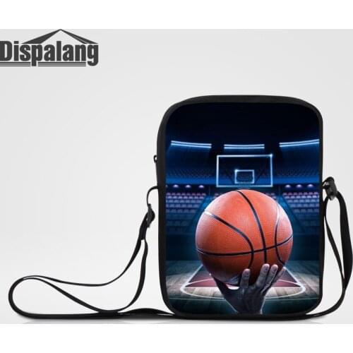 Men Small Messenger Bags Basketballs Footballs Printing Business Shoulder Bag Boys Fashion Crossbody Bag For School Male Satchel