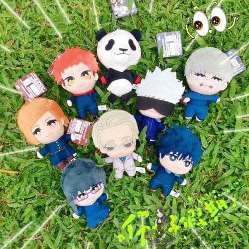Anime Jujutsu Kaisen Itadori Yuji Gojo Satoru Fushiguro Megumi Nanami Kento Mini Doll Pendant Plush Keychain Toys Keyrings