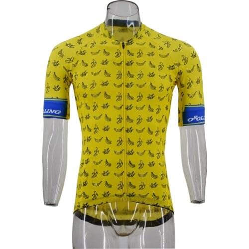 NEW Pro Team Yellow Banana Classic Maillot Bike Cycling Jersey Breathable Customized Road Mountain max storm