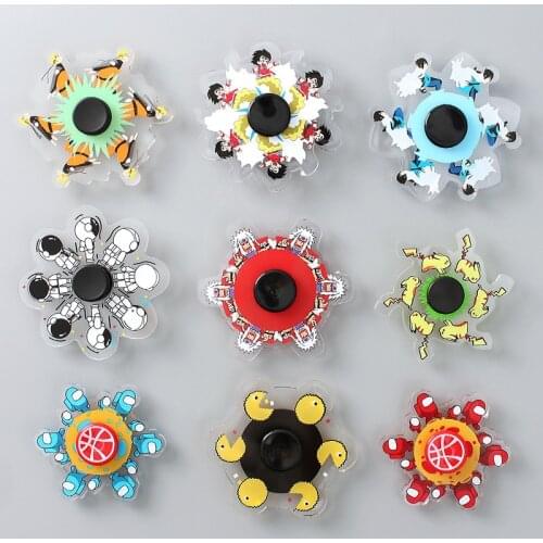 New Whirling Animation Fidget Spinner Cartoon Anime Run Dynamic Hand Spinner for Children Adult Stress Relief Toys