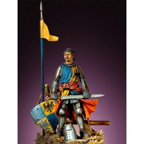 New Unassembled 1/32 54mm Central Italian Knight. 1290-1320 54mm Resin Kit DIY Toys Unpainted kits