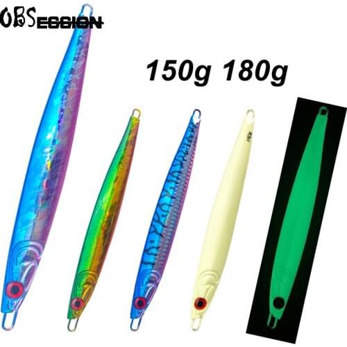 OBSESSION Spinner Fishing Lure Set 150g 180g Large Metal jig lure Japan laser Sinking Artificial Bait jigs for fishing tackle