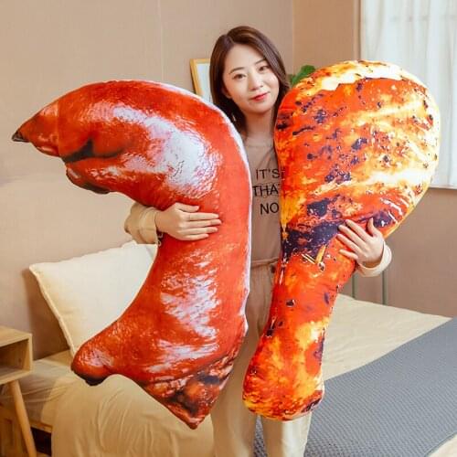 3D Simulation Pig Trotters Pillow Cushion Roast Chicken Legs Funny Pig Foot Ccushion Plush Toys Spoof Birthday Gift