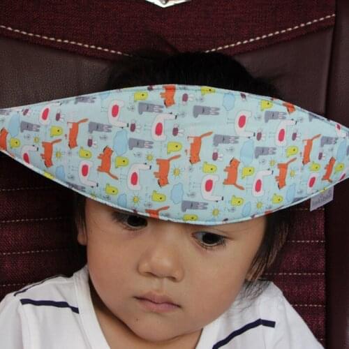 Child Car Head Fix Band Cartoon Infant Car Auxiliary Head Strap 9CM Width Baby Travel Sleep Aid Head Straps Safety Seat Pad 1PC