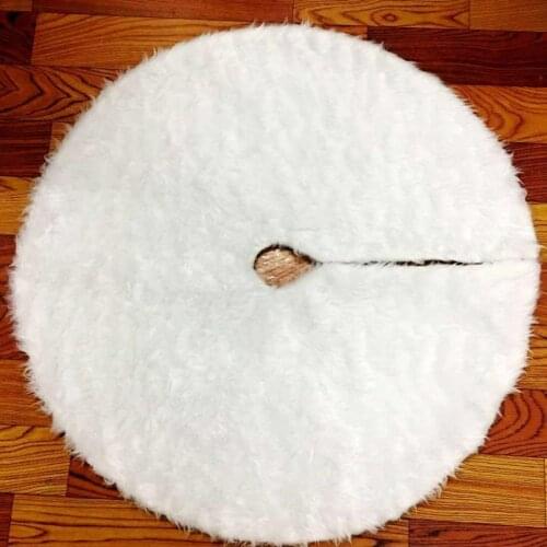 Christmas decorations holiday supplies pure white Christmas plush tree skirt