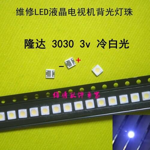 Lxtar 1000pcs For LED LCD Backlight TV Application LED Backlight 1.5W 3V 3030 115LM Cool white LEXTAR 3030 3V