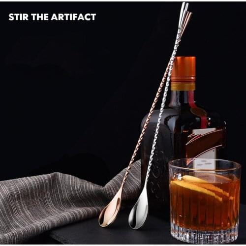 1 PC Coffee Spoon Sturdy Not Rust Long Handle Cocktail Mixing Spoon Wine Mixer for Coffee Teaspoons