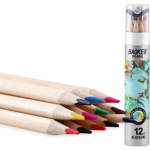 12 Boxes of Baoke P01612 Water-soluble Colored Pencils, 12-color Adult Painting Students Hand-painted Painting Colored Pencils