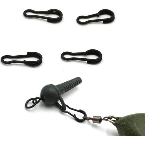 30Pcs Carp Fishing Accessories Quick Change Clip Fishing Line Swivel Connectors Clip Carp Rigs Hooks Link Swivel Carp End Tackle