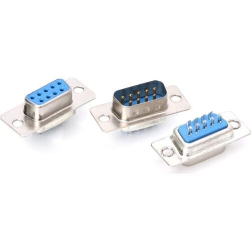 5Pairs DB9 Male and Female RS232 9 Pin Wire Solder Serial Port Plug Connectors