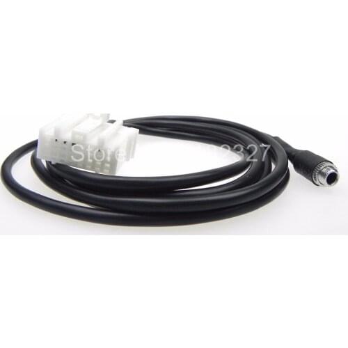 5pcs/lot High Quality DIY Car AUX In Input Female Jack Interface Adapter Cables For Mazda 3 6 MX-5 RX8 cable length 147cm
