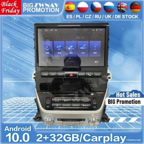 Android 10 Car Multimedia Stereo Player GPS Navigation For Toyota Land Cruiser VXR 2016 2017 2018 2019 2020 2021 Radio Head Unit