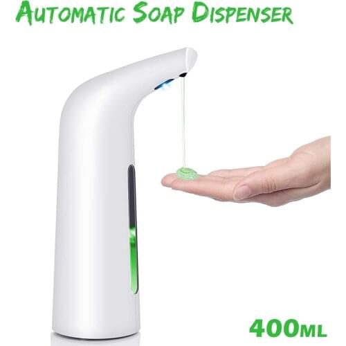 400ml Automatic Liquid Soap Dispenser Smart Sensor Touchless Electroplated Sanitizer Dispensador for Kitchen Bathroom Dropship