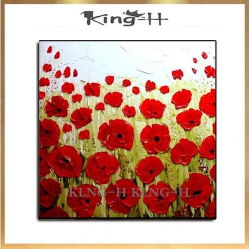 Envío Gratis, 100% cuchillo abstracto hecho a mano flor pintura al óleo en lienzo pared arte decoración del hogar (sin marco)