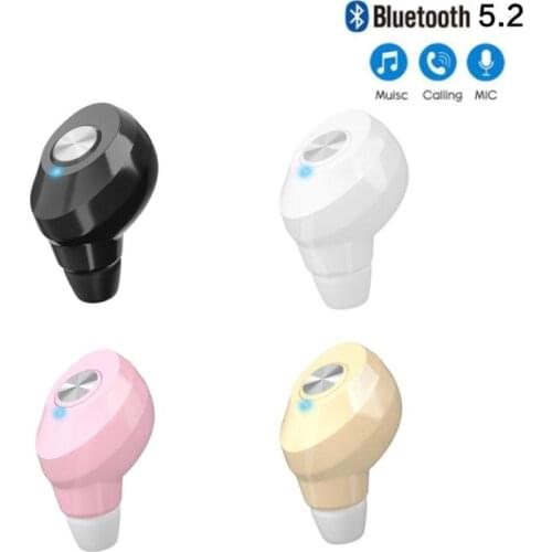 Wireless Bluetooth-Compatible Earphones In-Ear Single Mini Earbuds Handsfree Calls Stereo Music Headset With Mic For Xiaomi