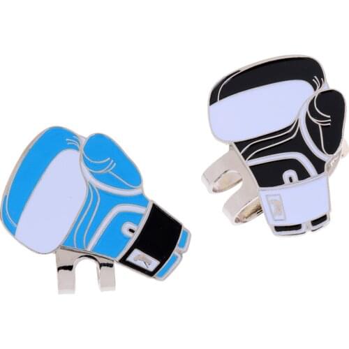 Boxing Glove Magnetized Hat Clip Golf Ball Marker Clip On Cap Visor 2 Colors