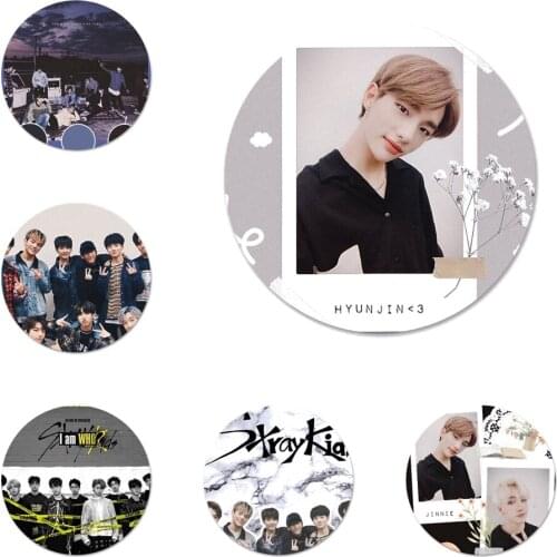 Stray kids hyunjin chan woojin Icons Pins Badge Decoration Brooches Metal Badges For Clothes Backpack Decoration