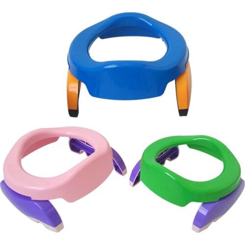 Children’s Potty Training Seat Foldaway Child Toilet Seat Portable Urinal For Children Kids Travel Potty Rings With Urine Bag