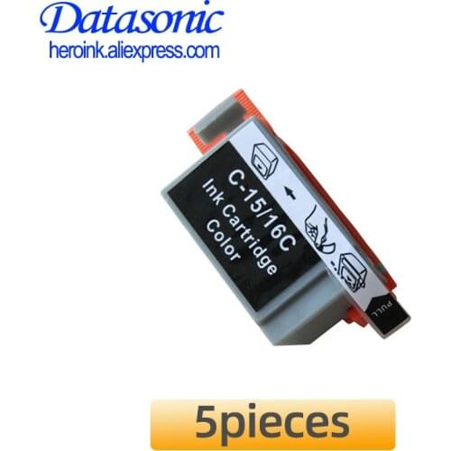 Datasonic 5pcs Tri-color Compatible Ink Cartridge BCI16 BCI-16 BCI 16 For Canon i70 i80 SELPHY DS700 DS810 PIXMA iP90 mini220