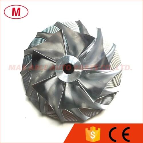 HX35 3537168 53.88/81.30mm 7+7 blades Forward Turbo Billet Compressor wheel/Aluminum 2618/Milling compressor wheel for Ko*matsu