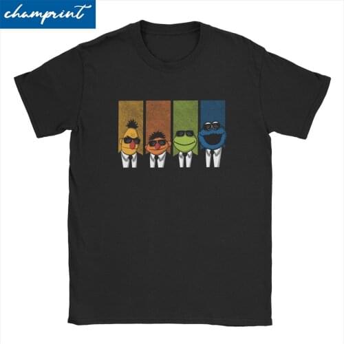 Cookie Monster Reservoir Muppets Mens T Shirt Awesome Tees Short Sleeve Crew Neck T-Shirts Pure Cotton Plus Size Clothes