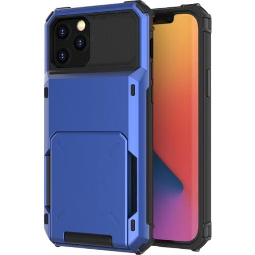 Clamshell Card Shockproof Phone Case For iPhone 11 12 Pro Max 12 Mini 7 8 Plus XR X XS MCax SE 2020 Soft TPU Back Cover Bumper
