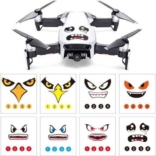 8Pcs DJI MAVIC AIR Eagle Art Sticker For Drone Body Shell Protection Skin Quadcopter Camera multicolor Decals Accessories