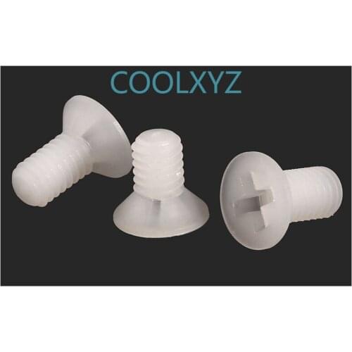 KM nylon sink head cross screw flat head screw plastic screw plastic screw M2.5M3M4M5M6M8 25PCS