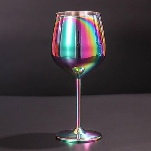 New Stainless Steel Wine Glasses Double-Walled Insulated Unbreakable Goblets for Red White Wine Champagne - Reusable Cup