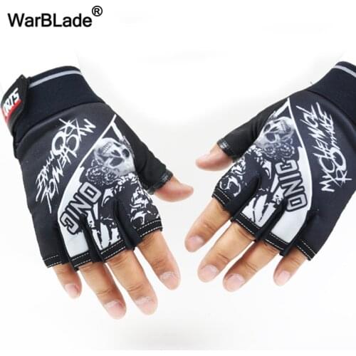 Mens Half Finger Gloves Wolf Pattern Sports Tactical Gloves Slip-resistant Antiskid Cycling Bike Gym Fitness Semi-finger Gloves