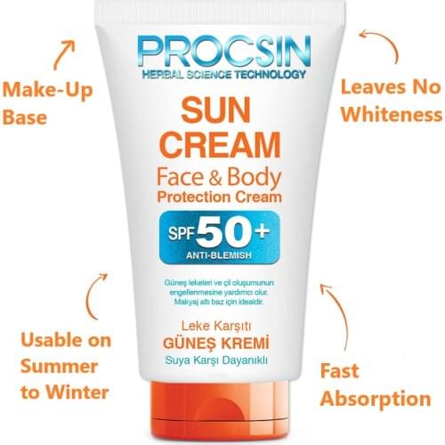 Procsin Face Protection Factor 50+ Sun Cream Whitening Sunblock Skin Protective Cream Anti-Aging Oil-control Moisturizing 50 ml