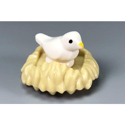 City Cultivate Interest Toys for Children Nest Animal White Little Bird Birthday Present Educational Building Blocks Cities