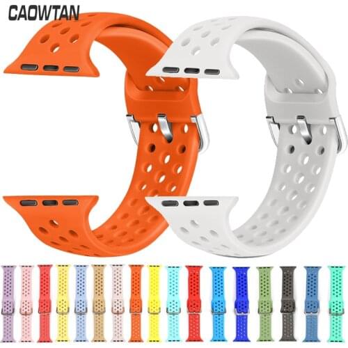Strap for apple watch band 4 3 2 1 Band 44/40mm silicone bracelet for iwatch series 4 3 2 1 38/42mm wristband accessory