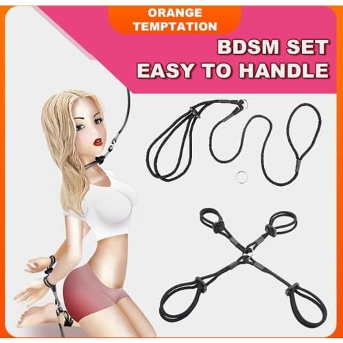 Sex Toys SM for Women BDSM Bondage Restraints Handcuffs Sex Collar shibari Rope Straps 18+ Audlt Tools for Couples Easy To Use
