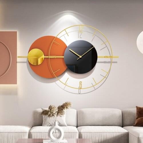 Modern Simple Decorative Wall Clock Personalized Creative Art Living Room Household Clock Restaurant Nordic Wall Silent Clock