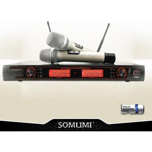 UHF Wireless Microphones single handheld Karaoke wireless microphone Vocal Microfone System