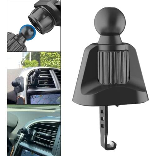 Universal Car Air Vent Clip Joint Ball Adapter Hook Twist-Lock for Most Car Phone Holder Stand Anti-Shake Black