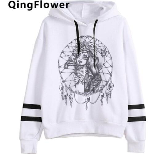 Graphic Dream Feather Winter Warm Casual Hoodies Women Korean Style Aesthetic Streetwear Sweatshirt Oversized 90s Hoody Female