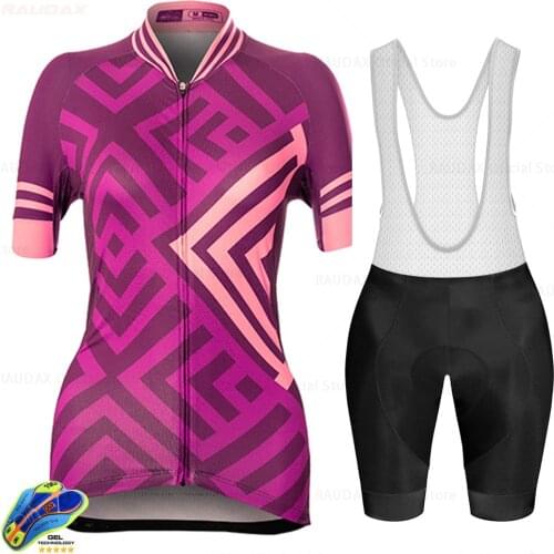 Blusas Mujer De Moda 2020 Cycling Clothing Bicycle Jersey Set Female MTB Ropa Ciclismo Casual Wear Road Bike Bib Short Cykle