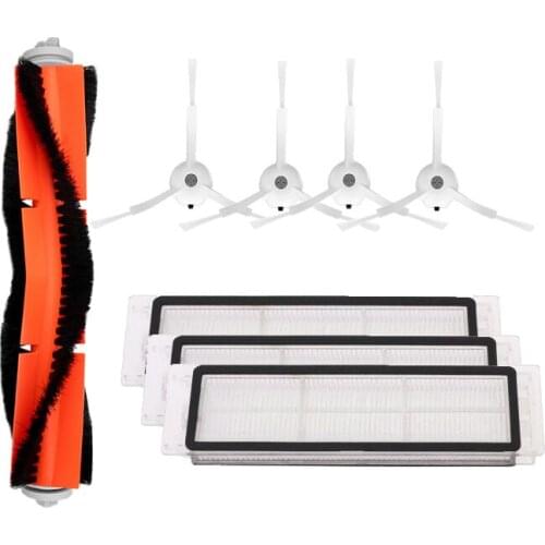 1x Main brush & 3x Hepa filter & 4x Side brush replacements part for Xiaomi Roborock Vacuum Cleaner filter brush accessories