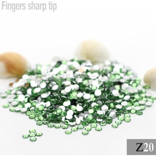 3mm 1000pcs New light green Decorative Diamond 14-sided Resin Round Fashion Popular Nail DIY SS12 Z20