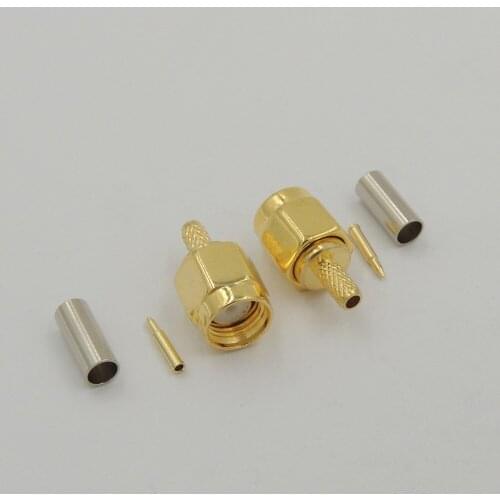 30pcs SMA male plug crimp RG174 RG316 LMR100 cable RF connectors