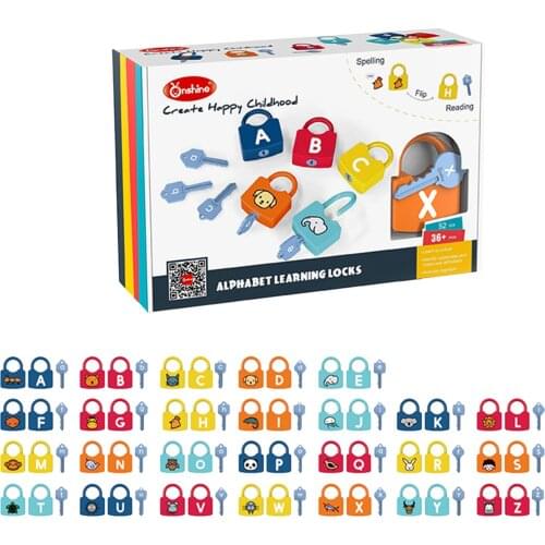 52PCS Baby Keys and Locks Set Motor Skill Kids Child Montessori Educational Training Unlock Match Game Toy