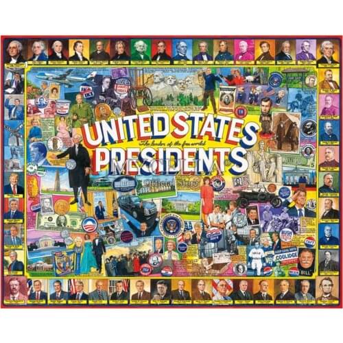 5D DIY Diamond Painting Mosaic Cross Stitch US Presidents Collage Art Needlework Full Diamond Embroidery Crafts Home Decor Gifts