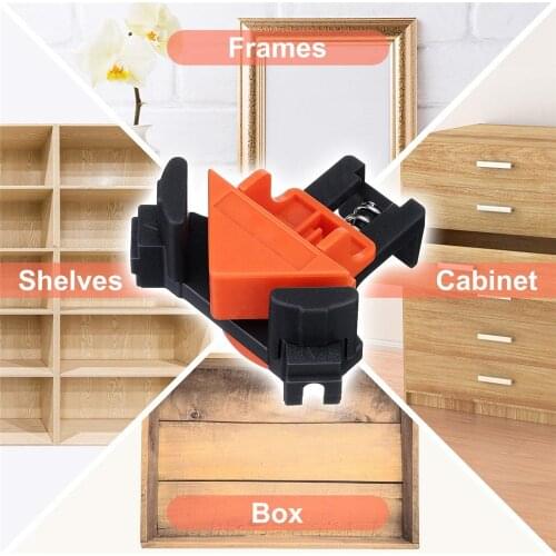 60/90/120 Degree Right Angle Clamp, Matte Corner, Woodworking Hand Fixing Clips,Picture Frame Corner Clip,Positioning Tools 4pcs