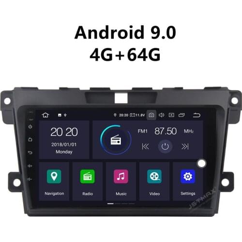 JSTMAX 9'' Android 9.0 4G + 64G ISP Screen Car DVD Radio Stereo GPS Player For Mazda CX7 CX 7 CX-7 2009 2010 2011 2012 2013 2014