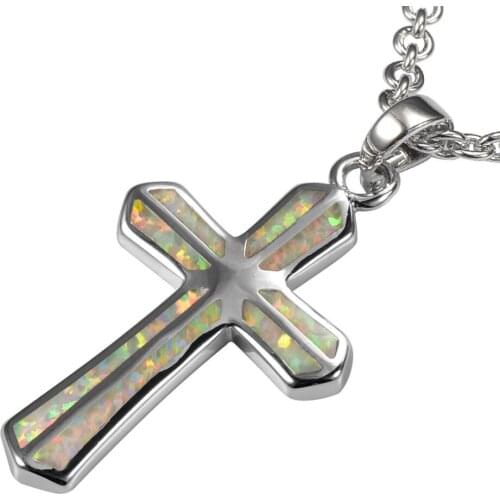 White Fire Opal 925 Sterling Silver Pendant P221