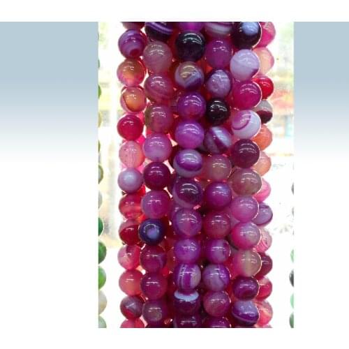 Rose Magenta Striated Natural Stone Beads Rondelle Cat Eye Loose Beads Onyx Semi Precious Stone 4mm 6mm 8mm 10mm