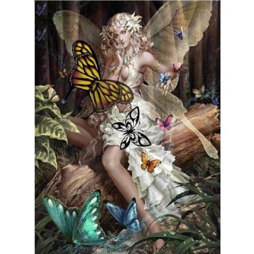 DIY Diamond Painting kits Full Square round Cross Stitch butterfly fairy Diamond Embroidery Mosaic Hobbies And Crafts A438